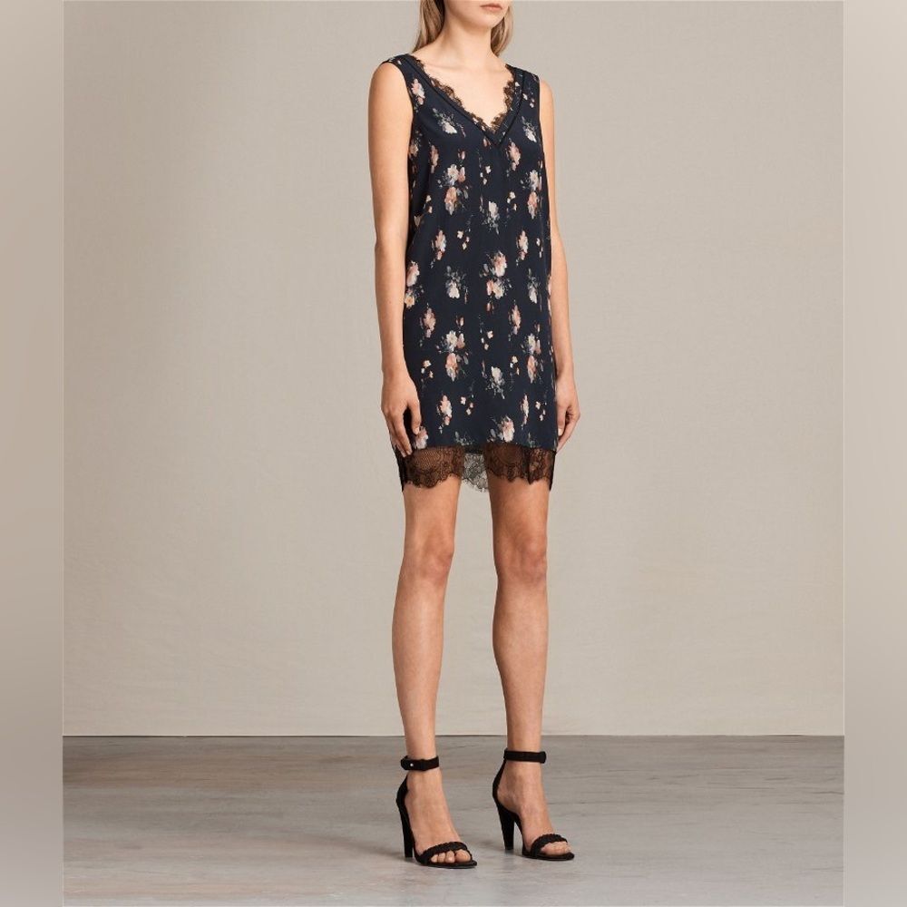 All Saints Camia Meadow silk dress